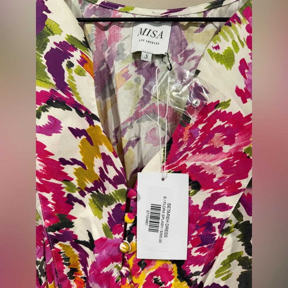 MISA Los Angeles NWT Vibrant Floral Maxi Dress Size Small (Can fit a Medium) - Picture 6 of 9